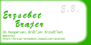 erzsebet brajer business card